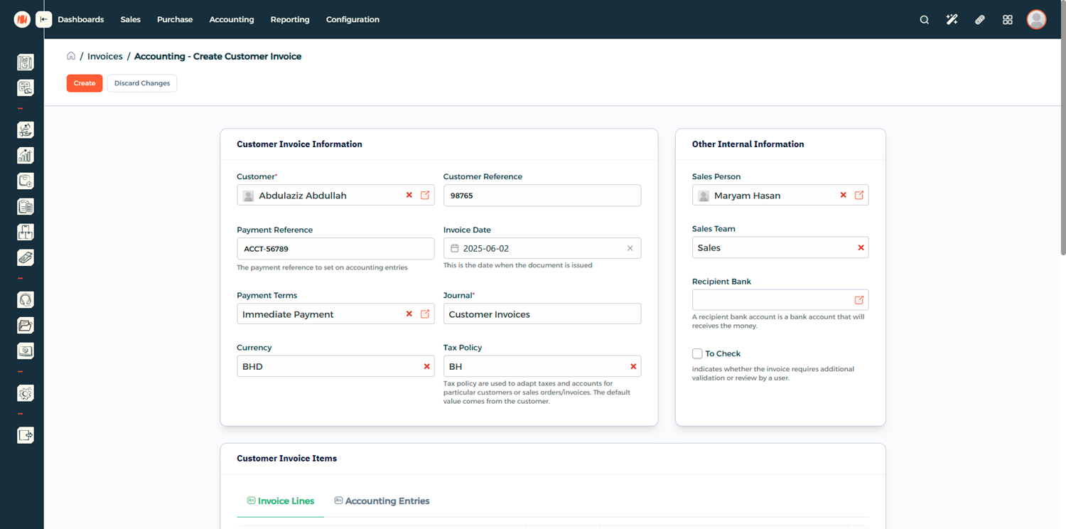 Step 3 - Add Invoice Items