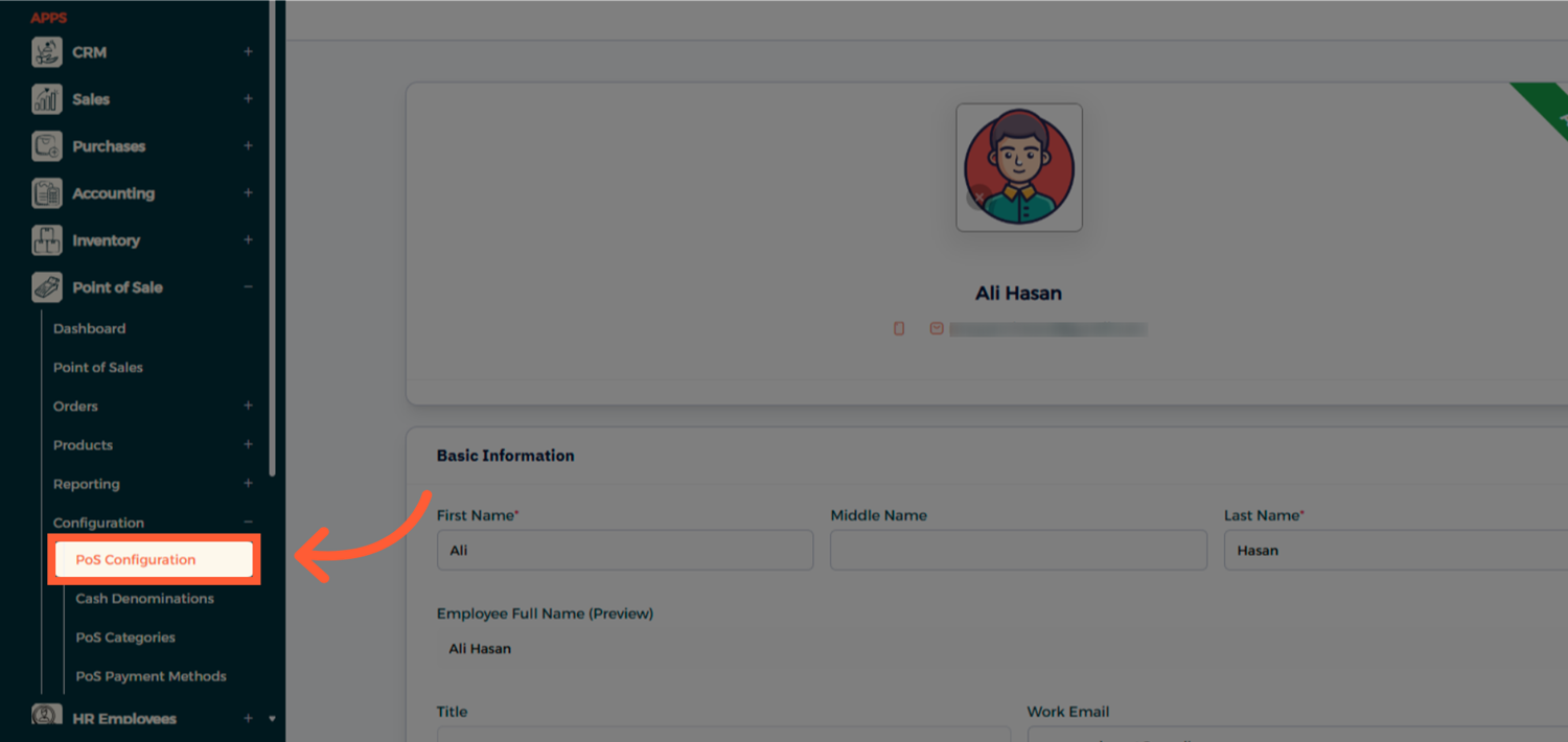 Step 11 - Assign Employee to POS
