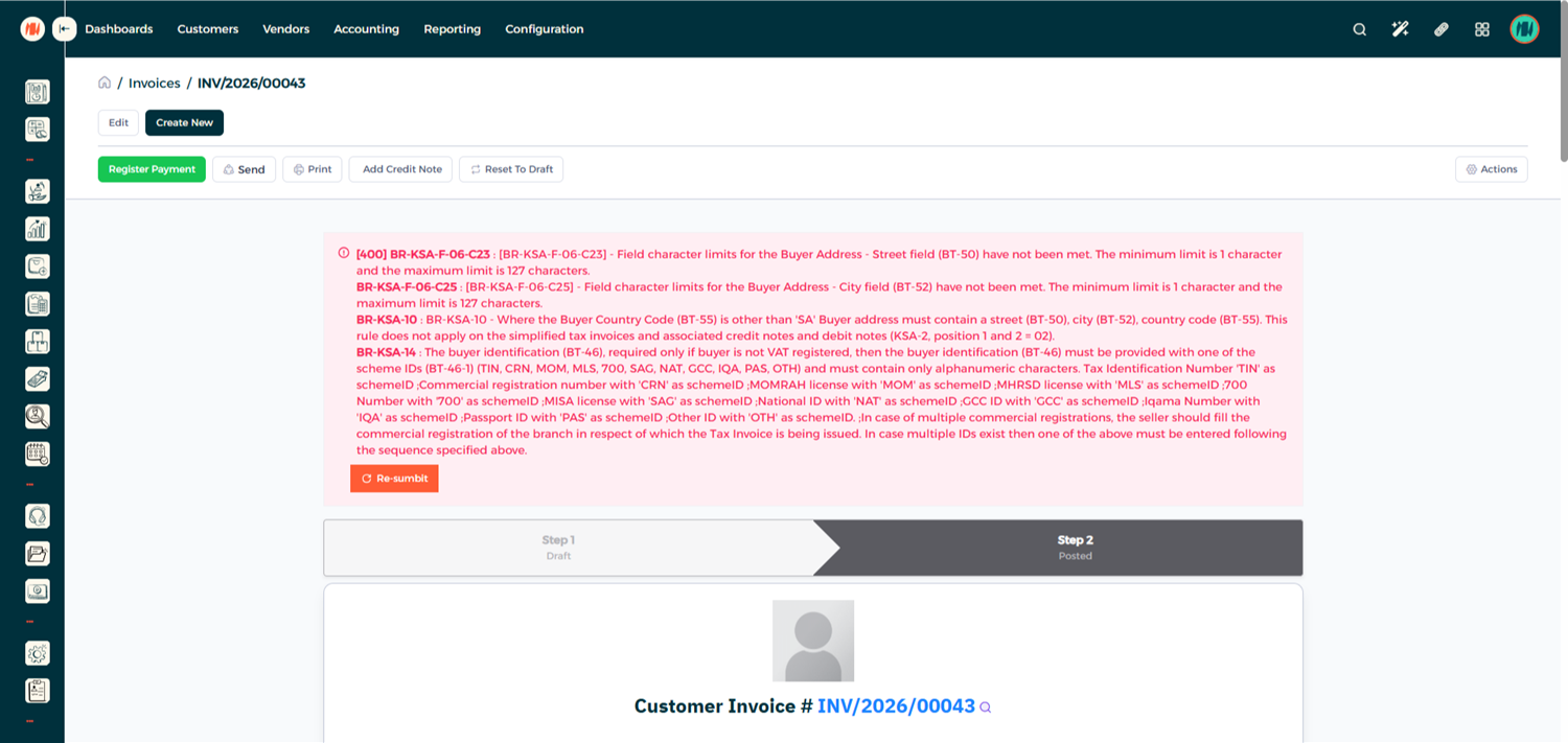 Step 4 - Enter Credit Note Details