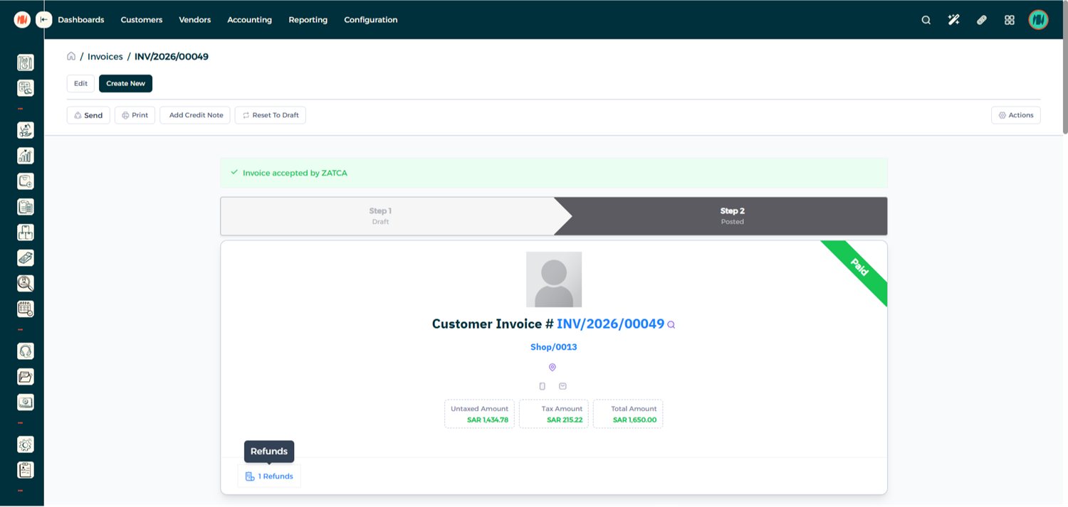 Step 5 - Verify Credit Note