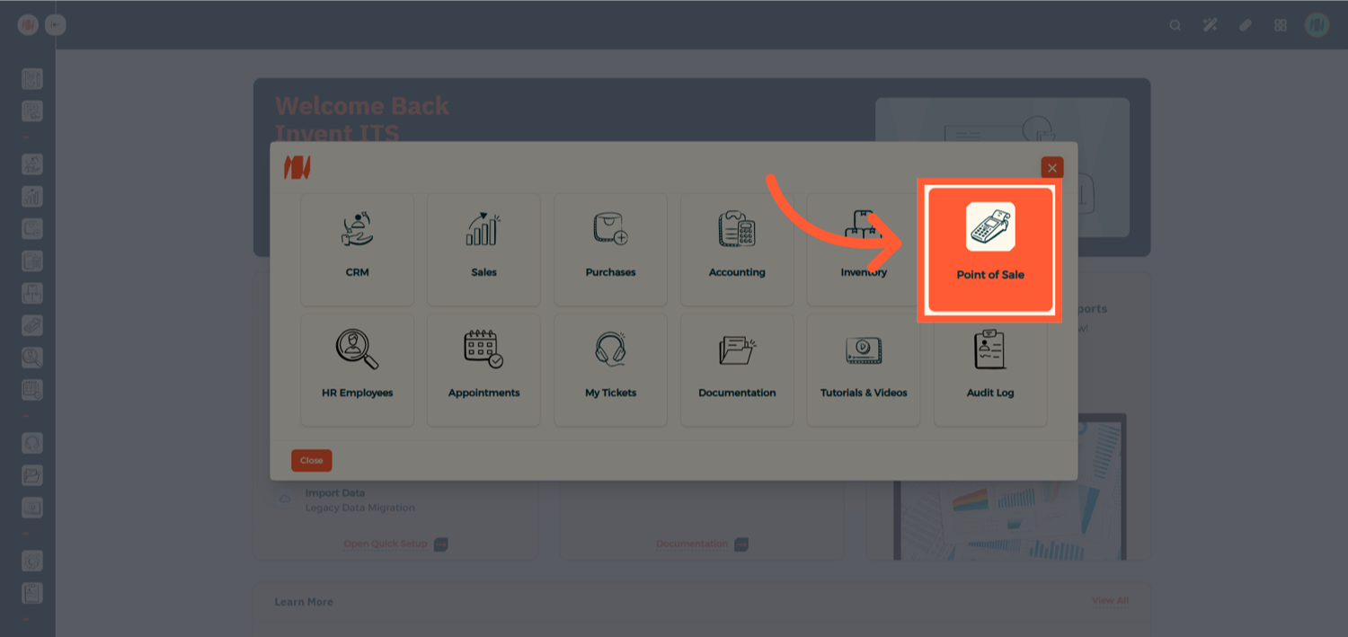 Step 1 - Enter POS Session