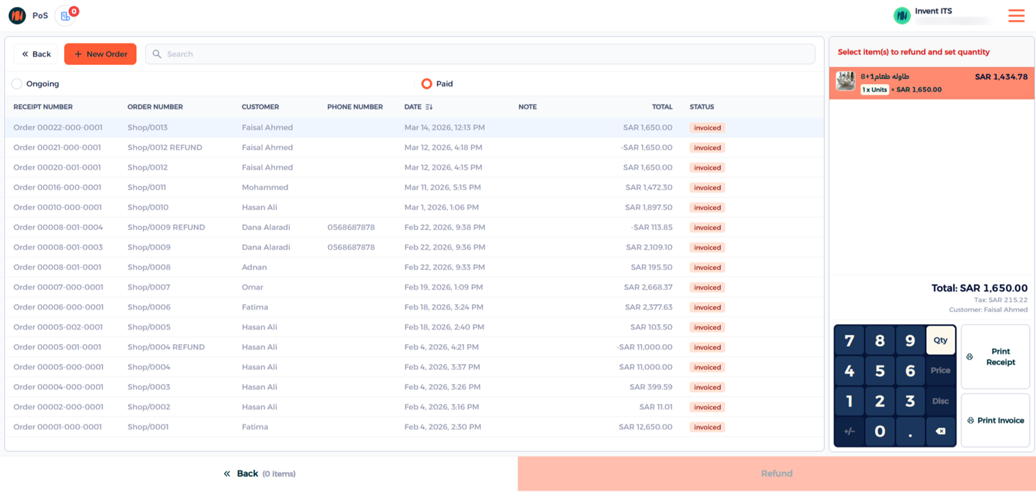 Step 4 - Select Order Refund